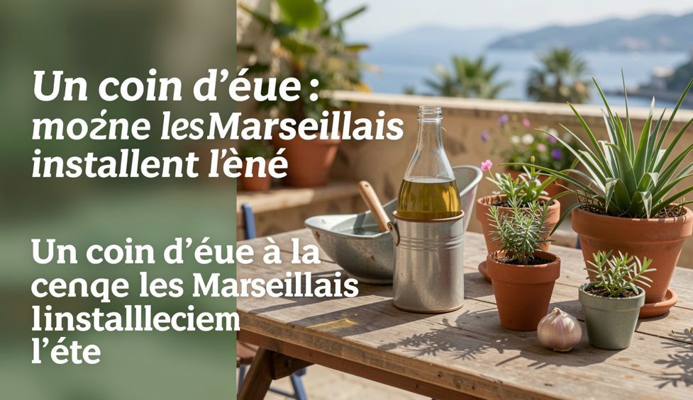 Bassin d’agrément gonflable installé dans une cour pavée marseillaise en été
